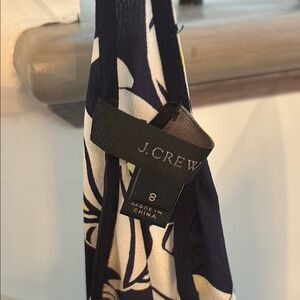 J. Crew Navy and White Floral Top